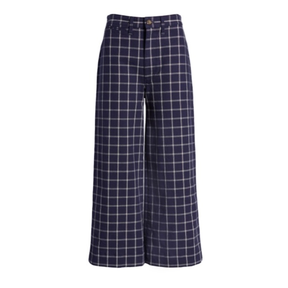 Madewell Emmett Windowpane Wide Leg Pants